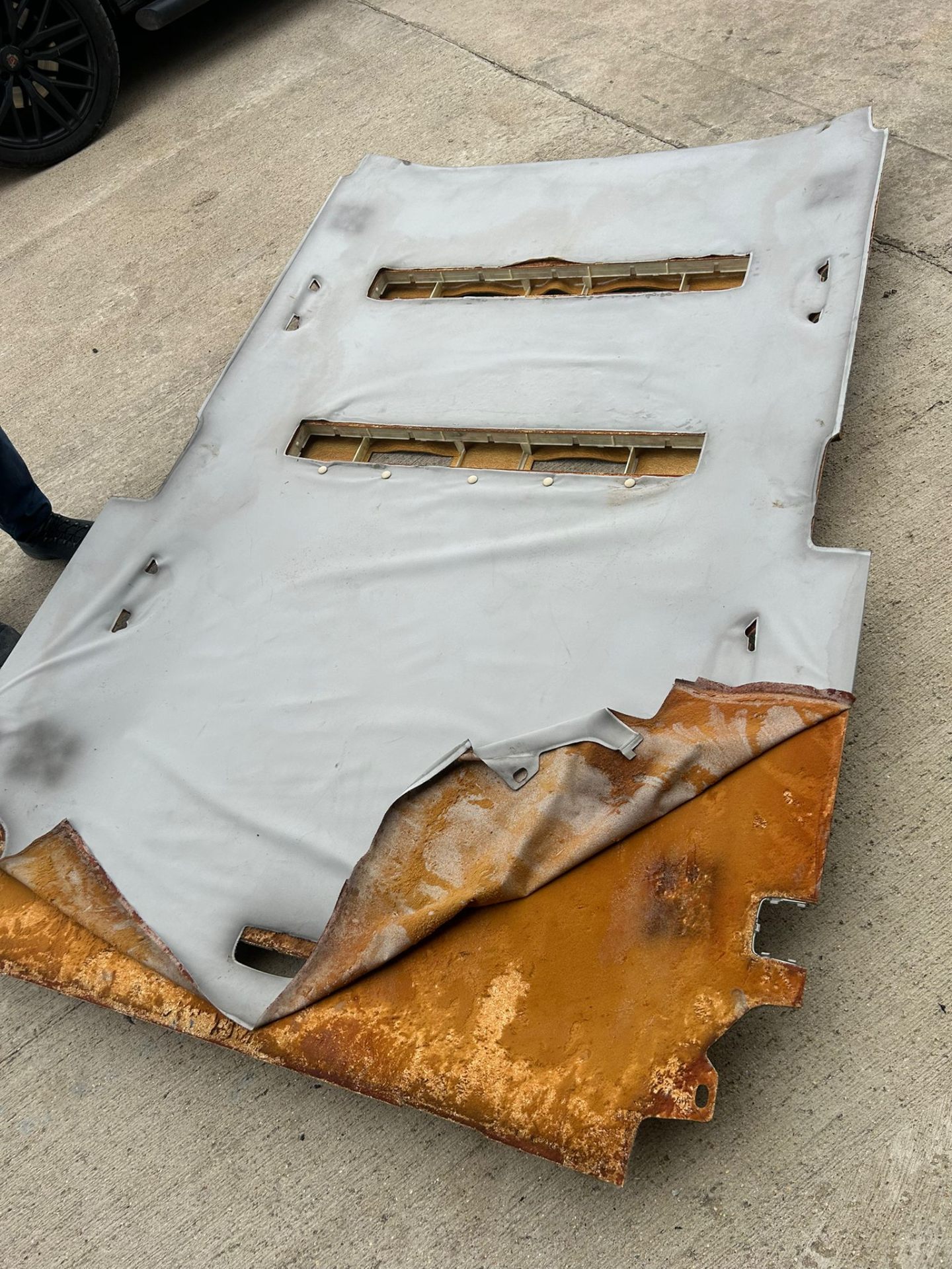 Old fabric & foam removed